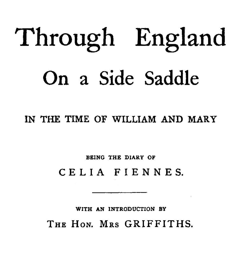 Through England On a Side Saddle