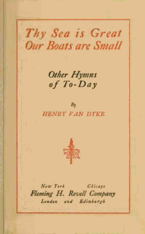 Thy Sea is Great, Our Boats are Small