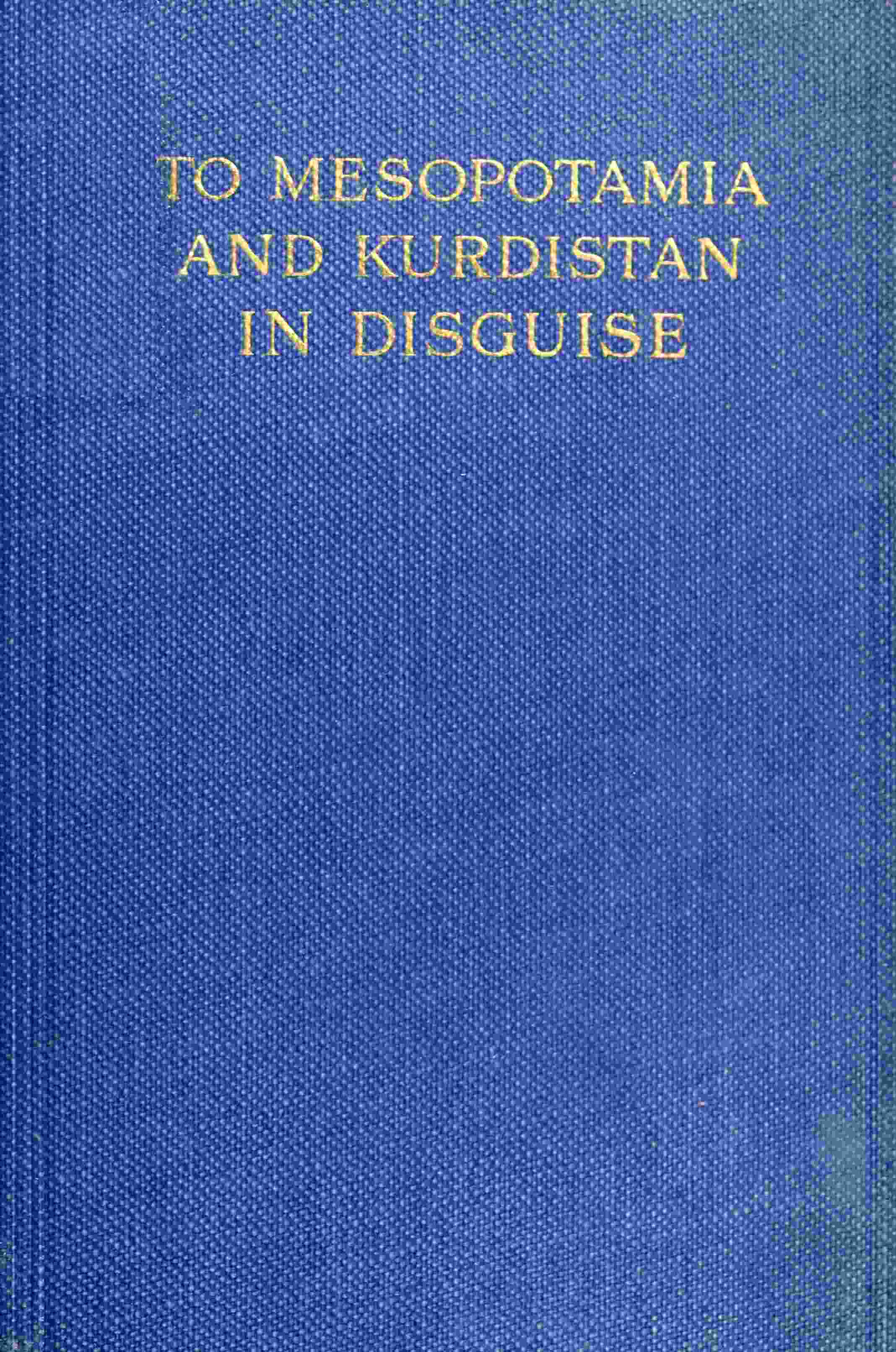 To Mesopotamia and Kurdistan In Disguise
