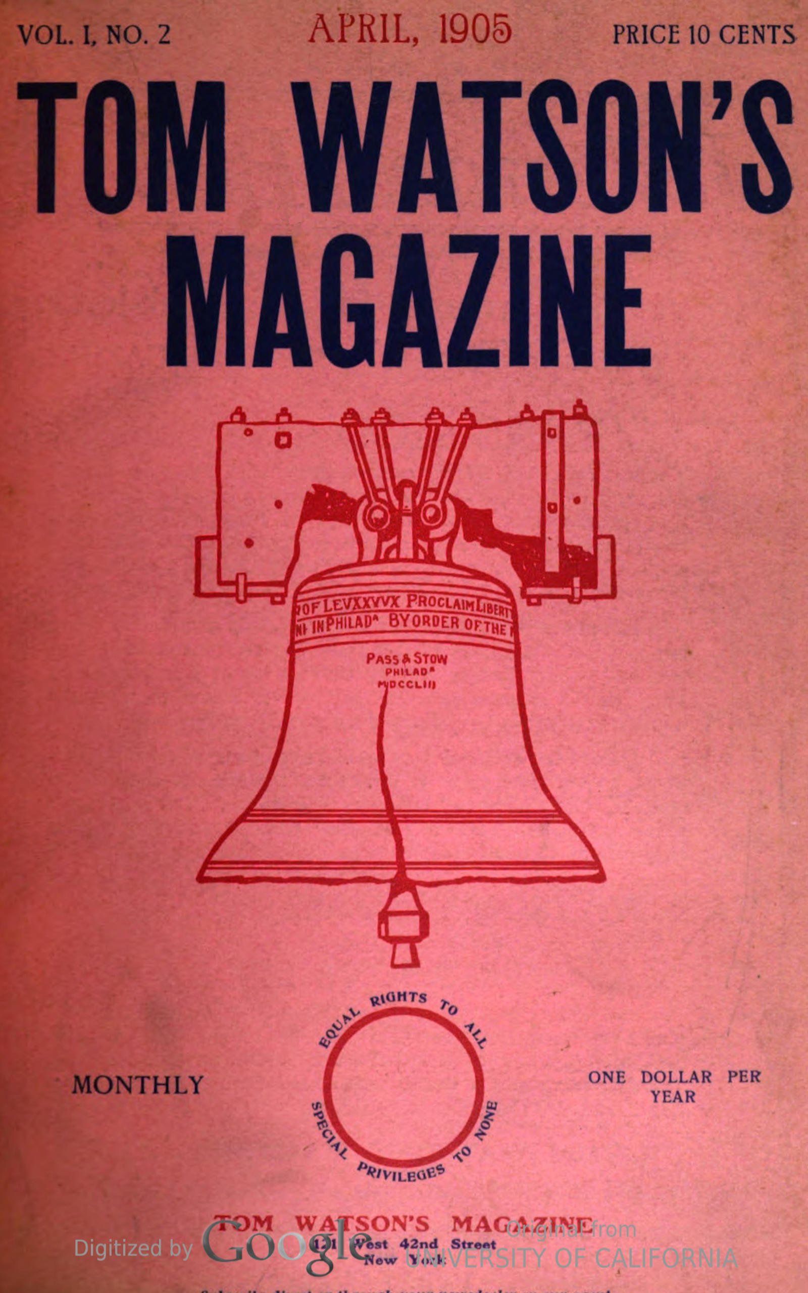 Tom Watson's Magazine, Vol. I, No. 2