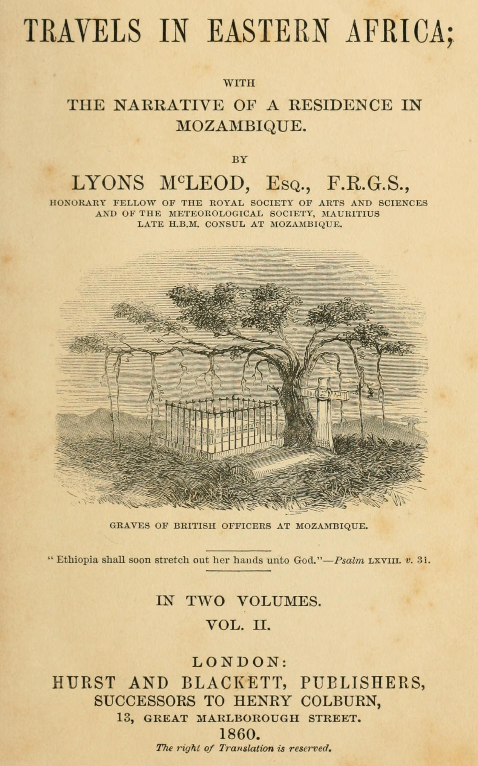 Travels in Eastern Africa, Volume II