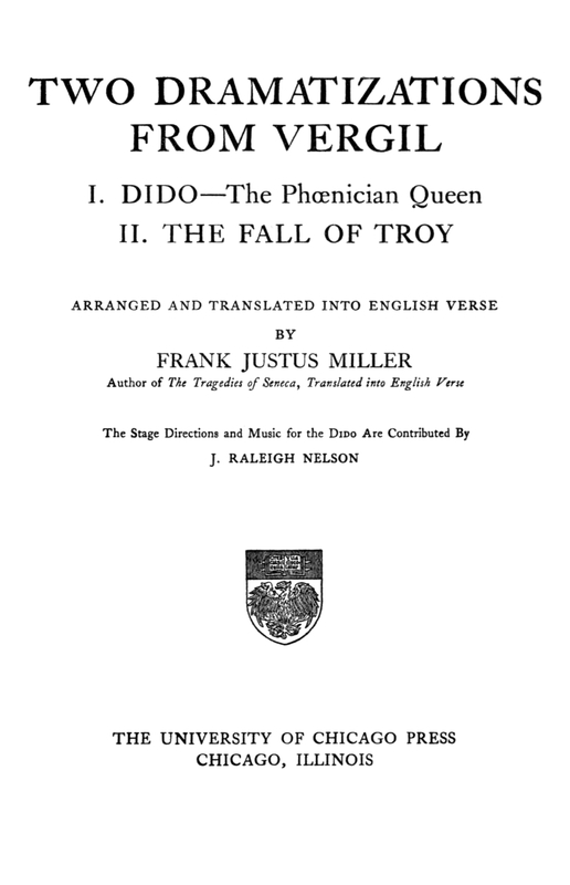 Two Dramatizations from Vergil