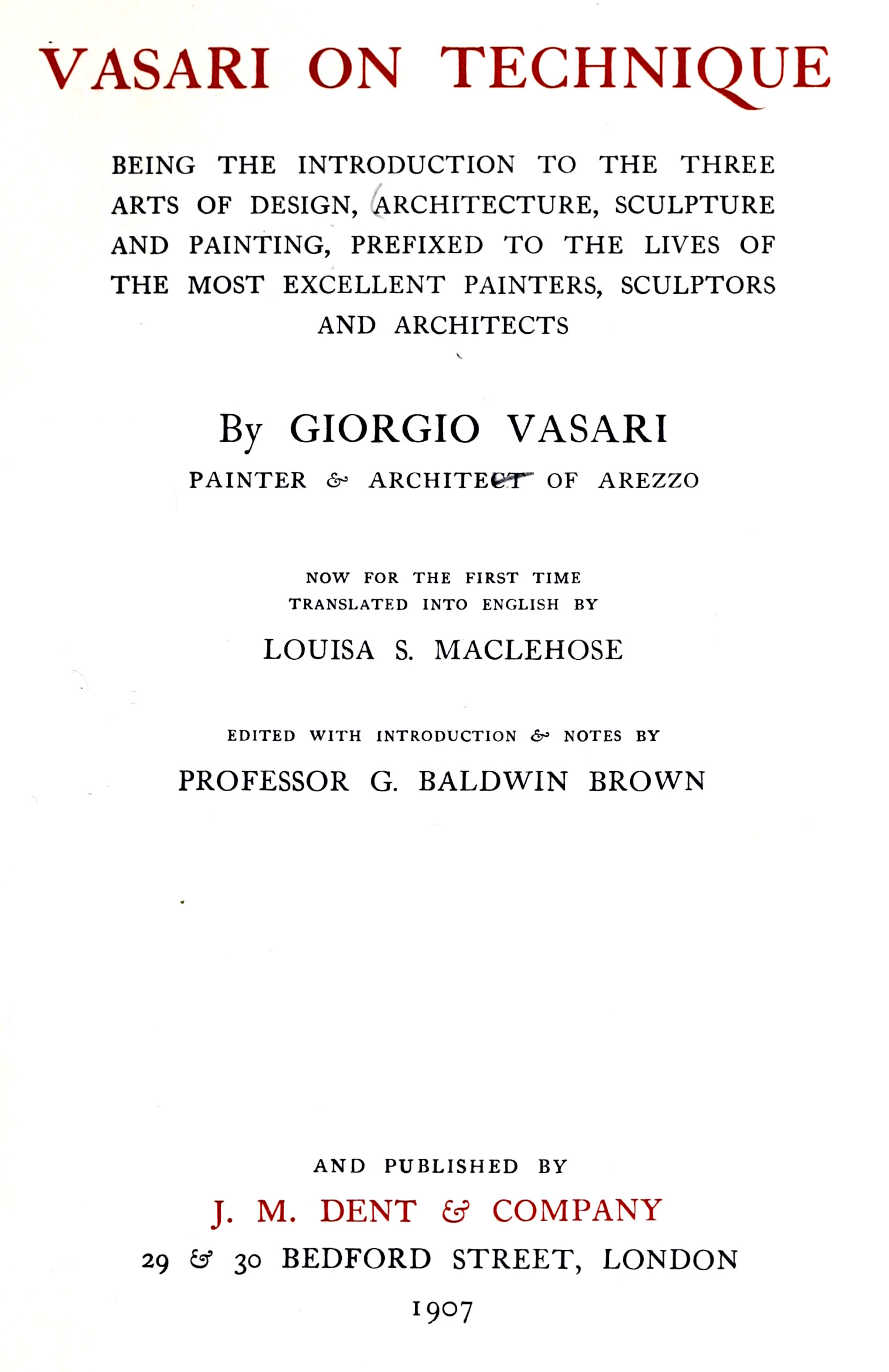 Vasari on Technique