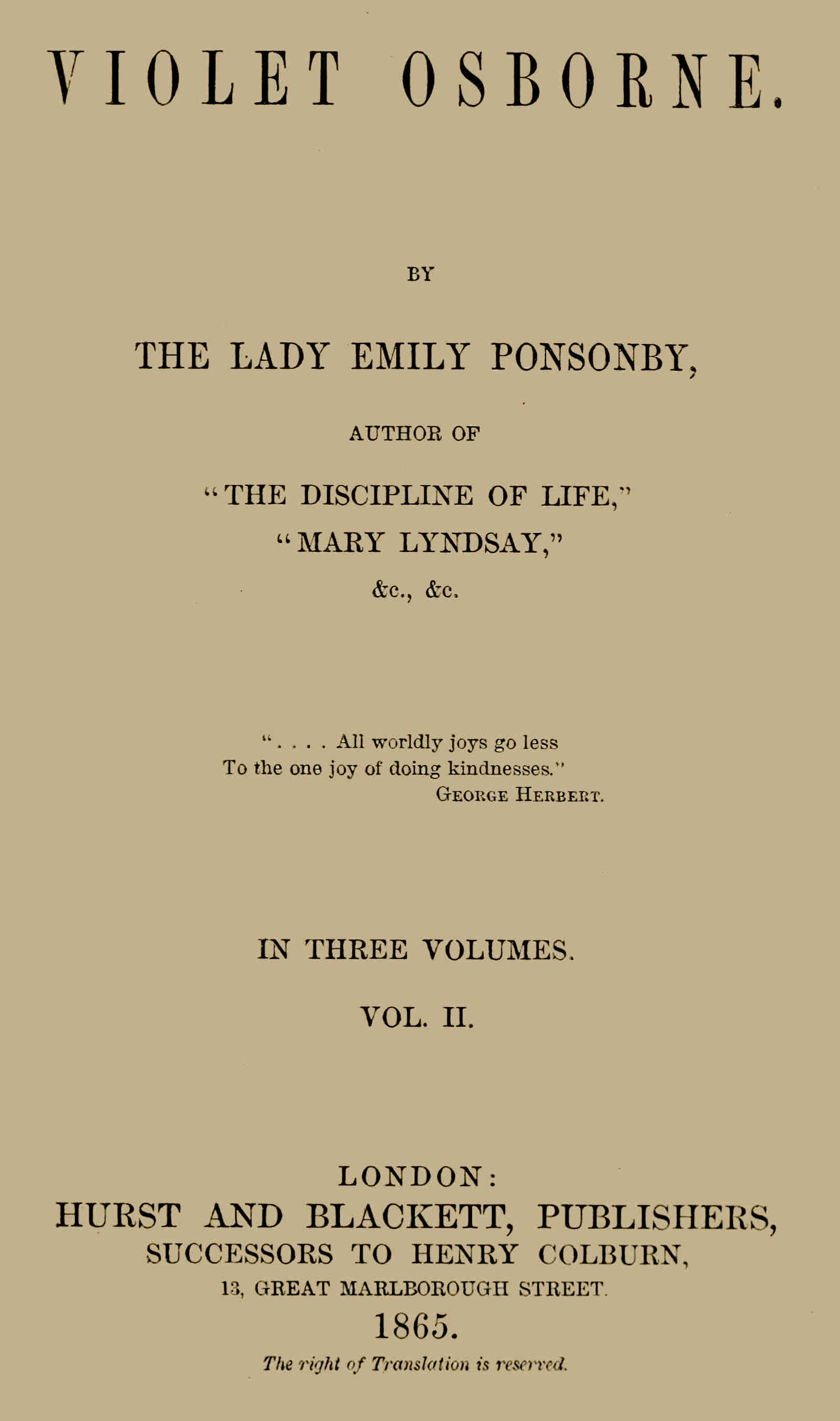 Violet Osborne. Vol. II