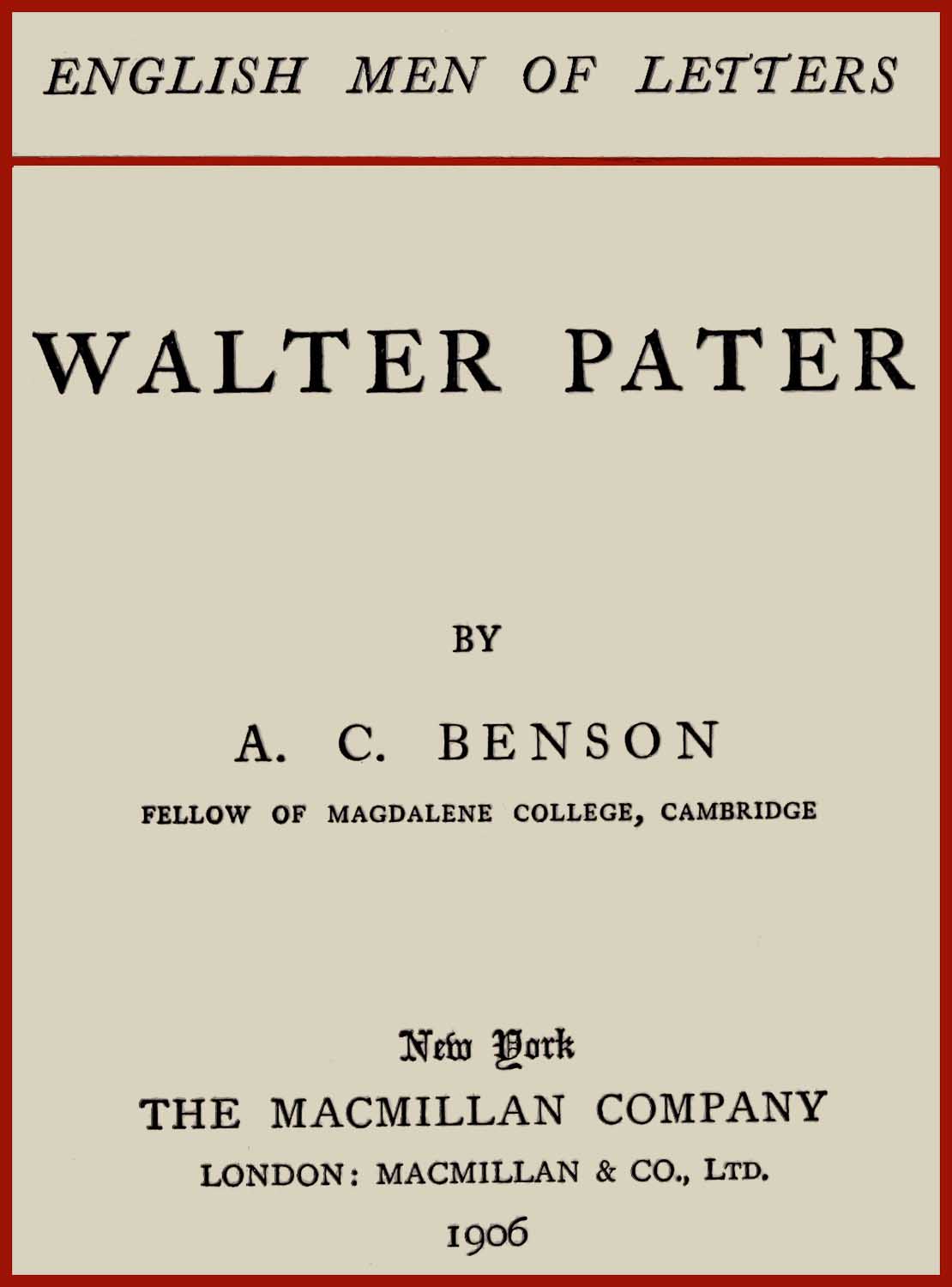 Walter Pater