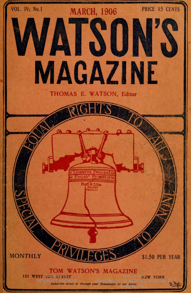 Watson’s Magazine, Vol. IV, No. 1, March, 1906