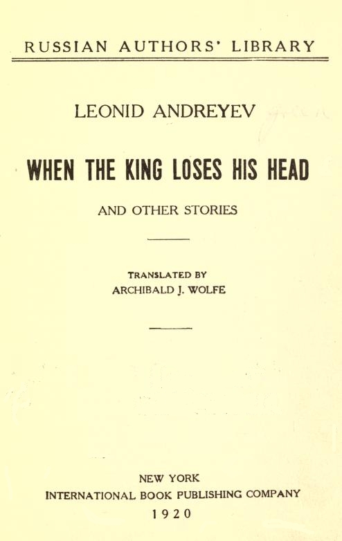 When the King Loses his Head and Other Stories