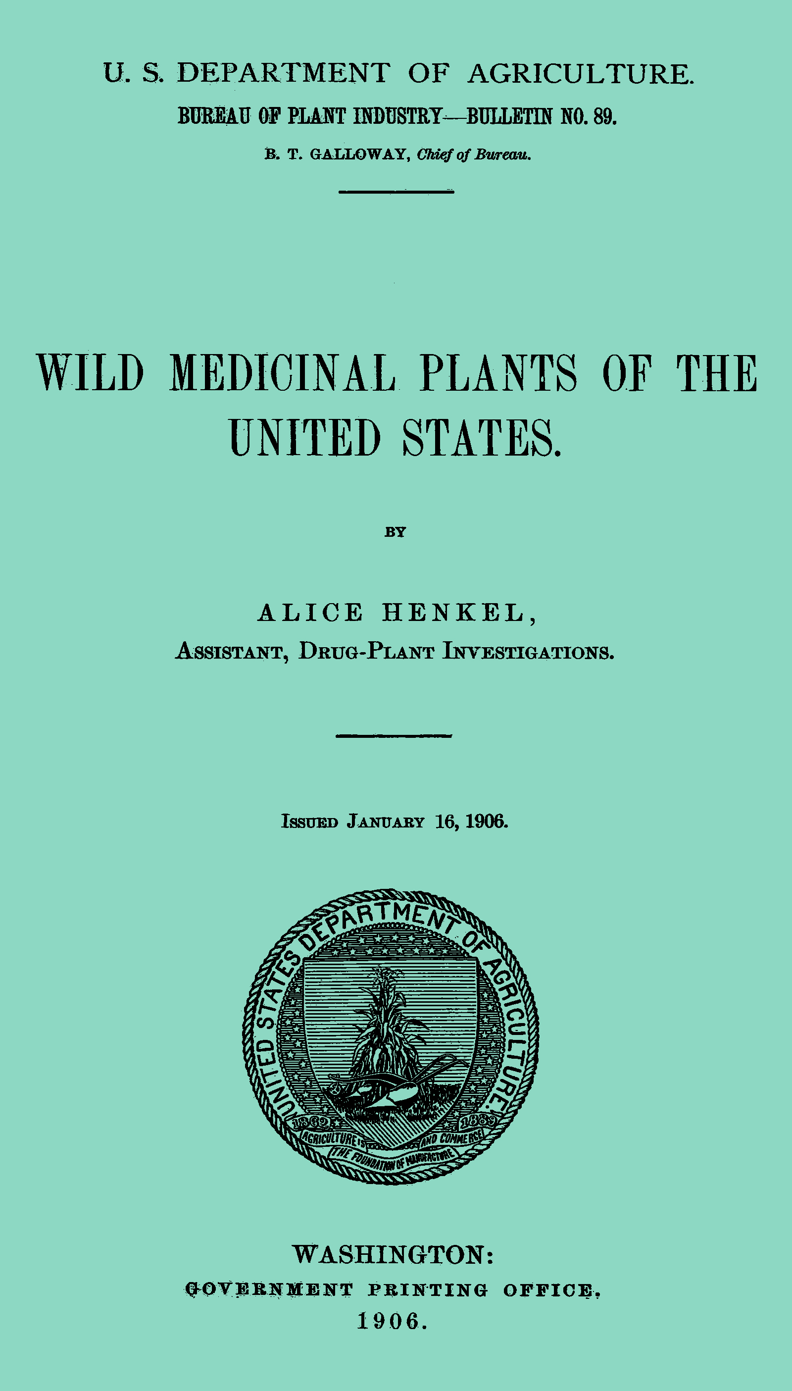 Wild medicinal plants of the United States