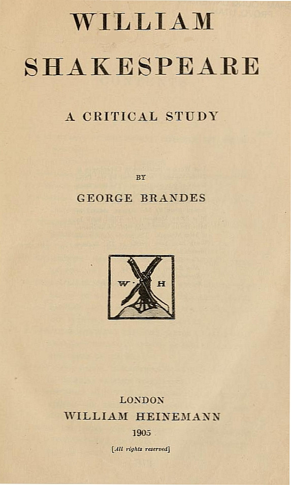 William Shakespeare - A Critical Study