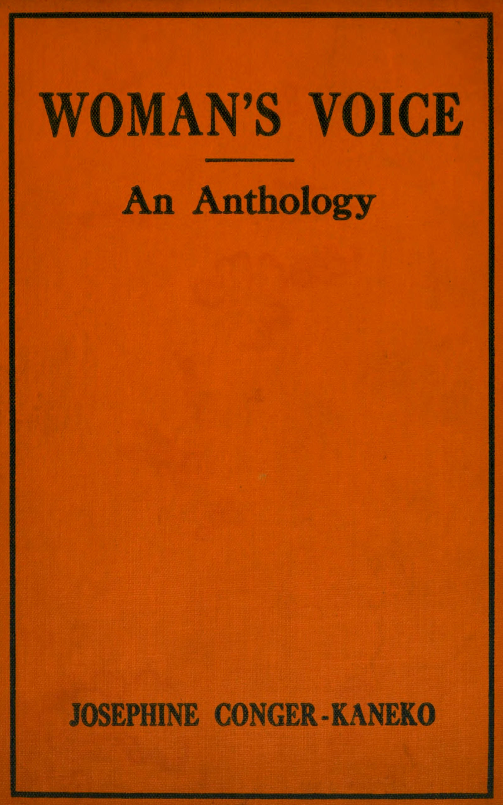 Woman’s Voice: An Anthology