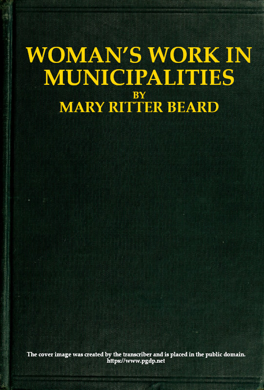 WOMAN’S WORK IN MUNICIPALITIES