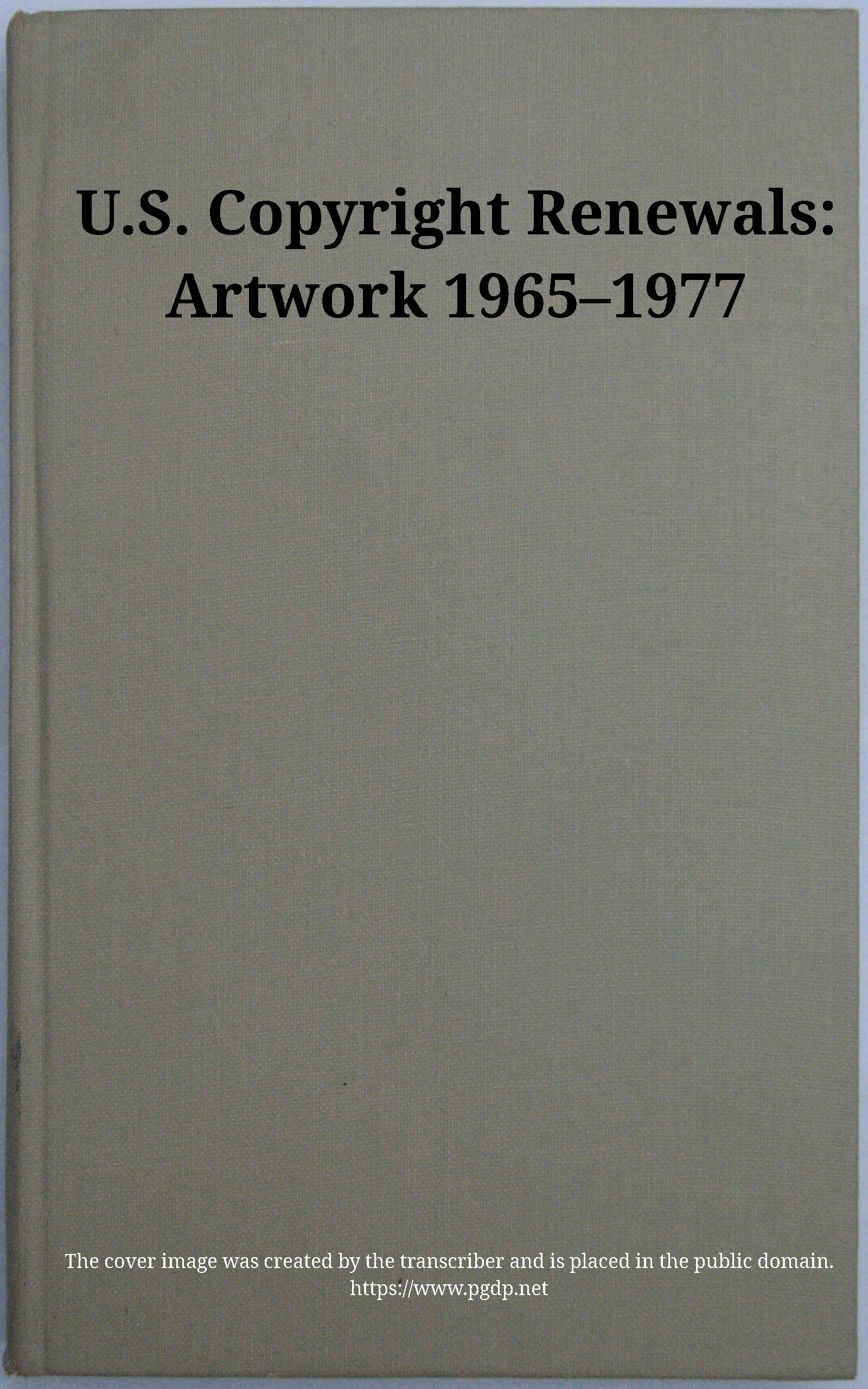 Works of Art Renewals