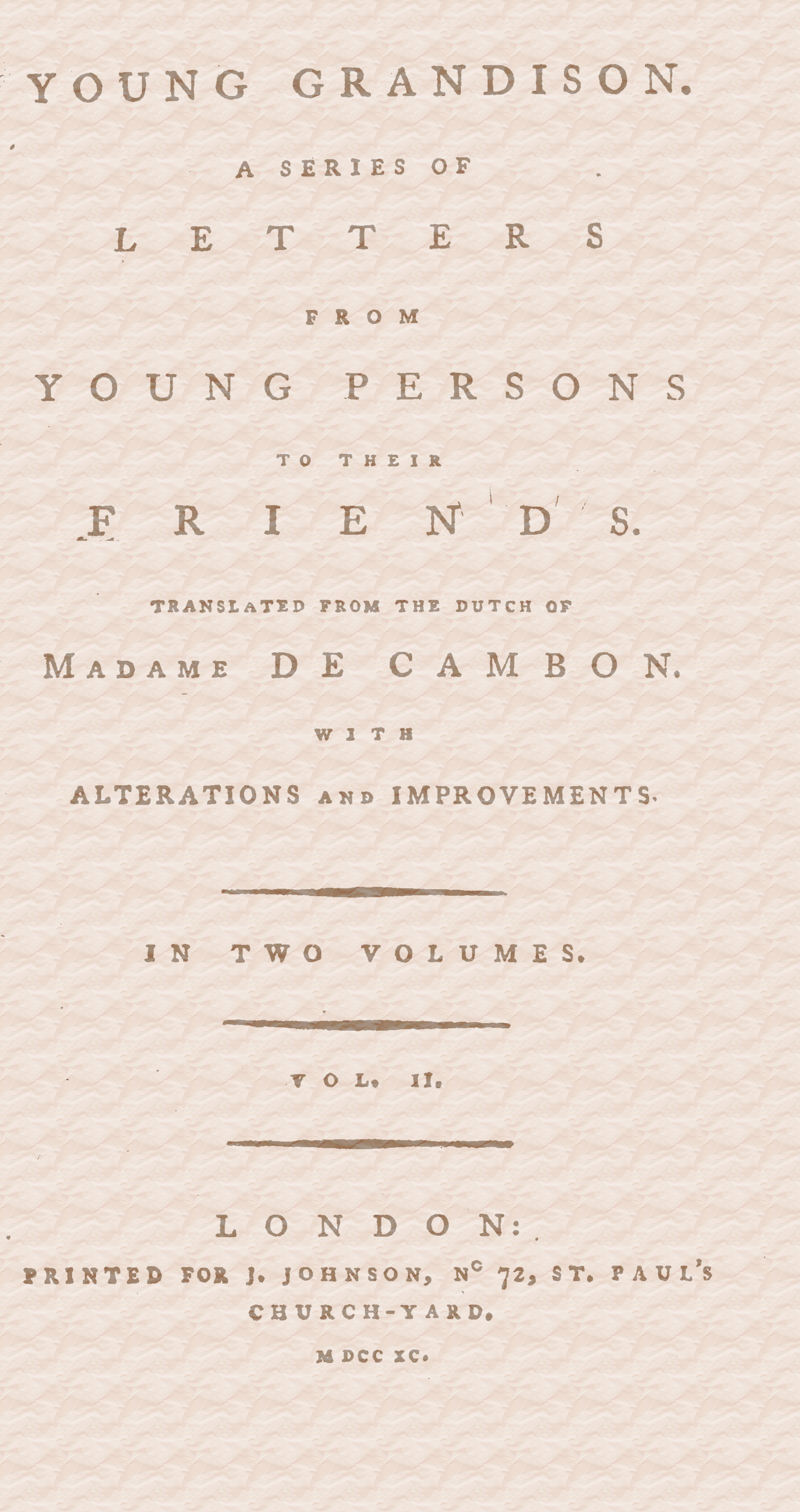 Young Grandison (Vol. 2 of 2)